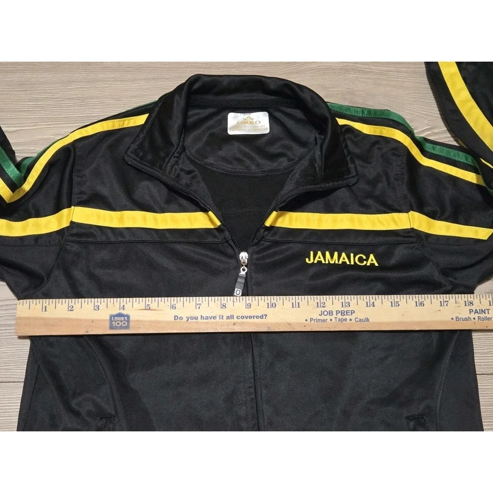 Jamaica Jacket Boys Youth 14-16 Black Full Zip Track Pockets Orro Sportsgear